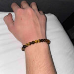 Handcrafted tiger eye natural stone bracelet, 1 unit - Image 3