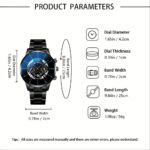 Men's elegant fashion steel strap watch, necklace, 4 pack - Image 2