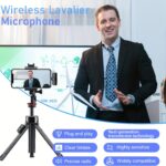 Wireless lavalier microphone with windproof fur cover, 1 unit - Image 7