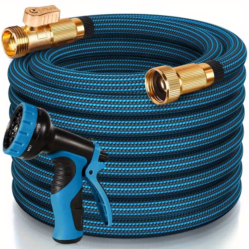 25ft Heavy-Duty Garden Hose with Solid Brass Fittings