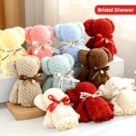 Ultra-soft coral fleece bear cleaning towels, 12 piece set - Image 2