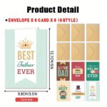 Fun father's day cards with envelopes, 12 pack - Image 6