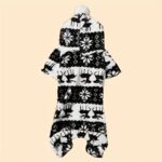 Pet Christmas reindeer graphic pajamas hooded jumpsuit for puppy, 1 unit - Image 17