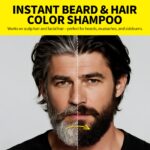 SEVICH 5-in-1 black hair & beard color shampoo for men, 3 pack - Image 3
