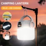2-in-1 solar and USB rechargeable camping lantern, 1 unit - Image 3