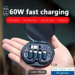 5-in-1 portable travel charger with 60W PD fast charging, 1 unit - Image 6