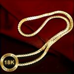 18K gold plated stainless steel unisex necklace, 1 unit - Image 6