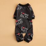 I love mom i love dad print pet clothes dog jumpsuit, 1 unit - Image 11