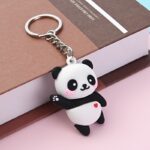 Cute cartoon panda keychain, 3 pack - Image 5