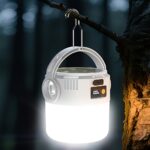 2-in-1 solar and USB rechargeable camping lantern, 1 unit - Image 2