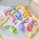 Cute key rings set, creative resin slide clasp, 6 pack - Image 2