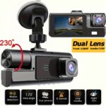 Dual lens dash cam front & inside recording camera, 1 unit