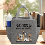 Cute puppy themed women's handbag with zipper closure, 1 unit - Image 6