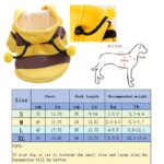 Bee design pet hoodie for small pets, 1 unit - Image 4