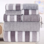 Coral fleece set: towels, washcloths, bath towels, 8 pack - Image 7