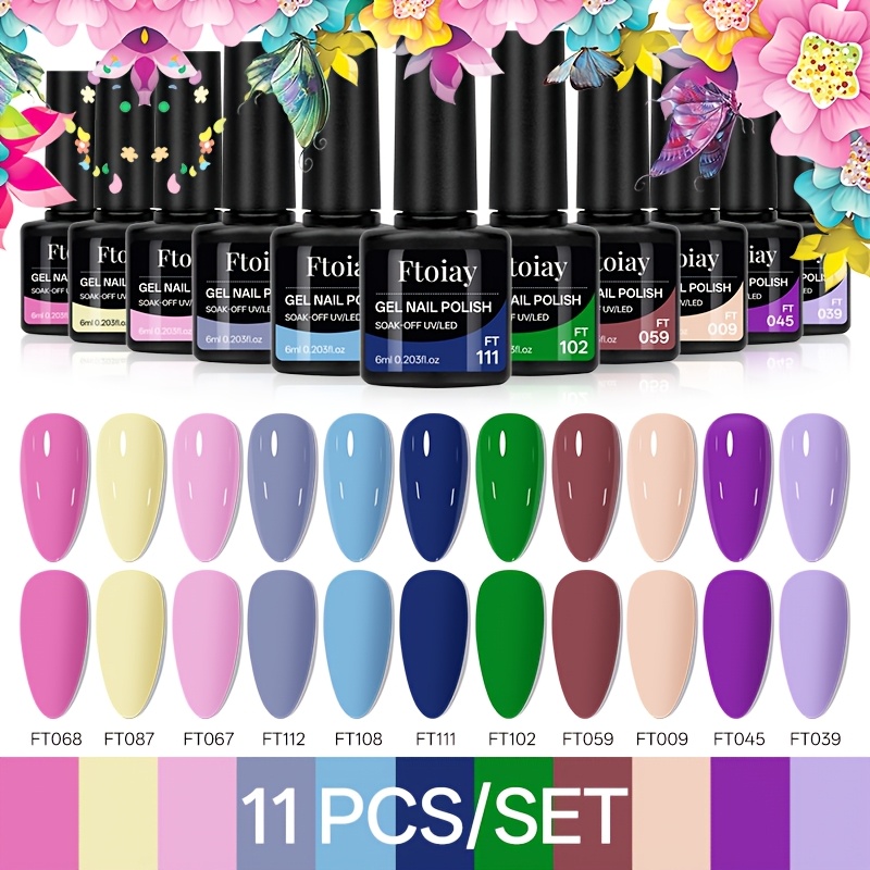 575262bf-1a44-4e35-baea-3b4e32c31071.jpg Gel nail kit for beginners, 11 pack - Image 1