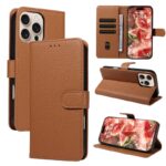 Phone case, luxury lychee faux leather wallet phone case, 1 unit - Image 9