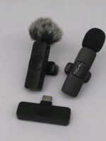 Wireless lavalier microphone with windproof fur cover, 1 unit - Image 10