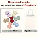 Ultra-soft coral fleece bear cleaning towels, 12 piece set - Image 4