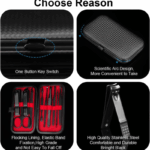 Black nail clippers kit, 10 pack - Image 8