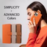 Phone case, luxury lychee faux leather wallet phone case, 1 unit - Image 8