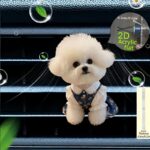 Bichon frise reusable car air freshener perfume diffuser clip, 1 unit - Image 3