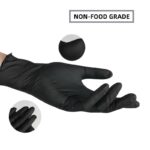Disposable black vinyl nitrile gloves, 4 mil thickness, 100 pack - Image 5