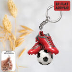 2D flat soccer & football shoe keychain, 1 unit - Image 2