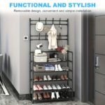 Multifunctional entryway shoe & hat storage rack, 1 unit - Image 6