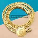 18K gold plated stainless steel unisex necklace, 1 unit - Image 4