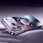 Magnetic wireless charging phone case, titanium coloured glass, 1 unit - Image 6