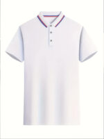 Men’s solid colour short sleeve casual polo shirts, 3 pack - Image 5