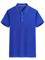 Men’s solid colour short sleeve casual polo shirts, 3 pack - Image 6