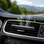 Metal car air vents with aromatherapy sticks, 1 unit