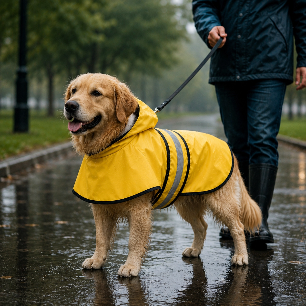 NATG235 7-Size dog raincoat hooded cape, 1 unit - Image 1