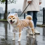 Transparent dog rain coat, 1 unit