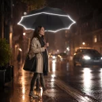 Automatic reverse umbrella with light, 1 unit