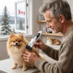 Low-noise cordless pet hair clipper with rechargeable & 4-Color, 1 unit