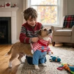 Funny dog transformation costume, 1 unit