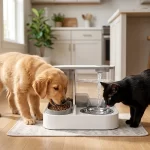 Pet feeder & water dispenser, 1 unit