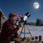 HD 150X astronomical telescope with tripod & phone adapter, 1 unit