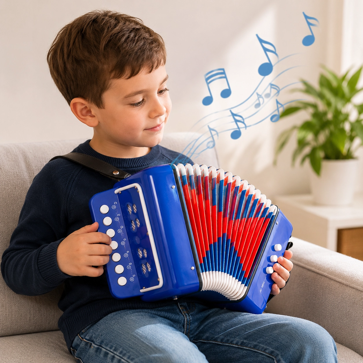 NATG313 Eavnbaek 10 keys button control accordion for beginners, 1 unit - Image 1