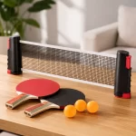 Integrated portable table tennis kit, 4 pack