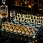 Bar game glass chess set, 1 unit