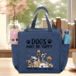 Cute puppy themed women's handbag with zipper closure, 1 unit - Image 7