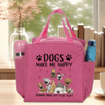 Cute puppy themed women's handbag with zipper closure, 1 unit - Image 2