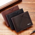 Men's large capacity soft faux leather wallet, 1 unit