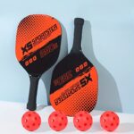 Pickleball paddle set (2 paddles + 4 balls + 1 storage bag), 1 unit
