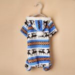 Pet Christmas reindeer graphic pajamas hooded jumpsuit for puppy, 1 unit - Image 16