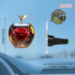2D flat rose apple car air freshener vent clip, 1 unit - Image 3